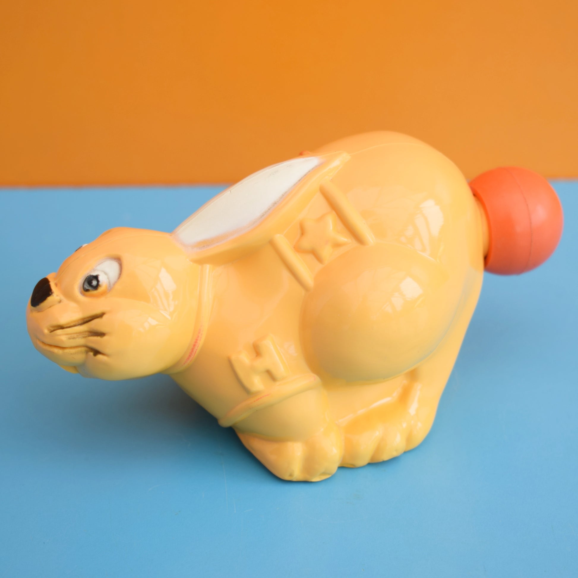 Vintage 1970s Plastic Bubble Bath Bottle- Bunny by Pineapple Retro