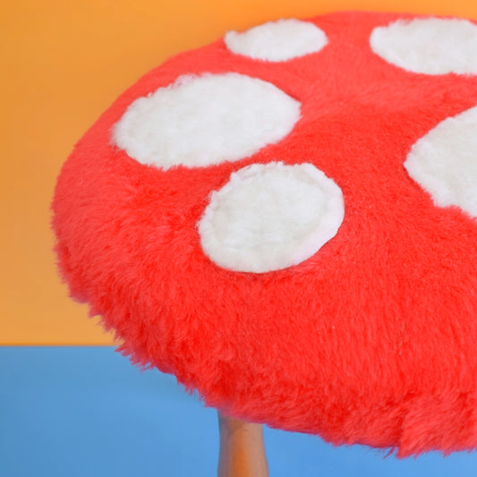 Vintage 1960s Fluffy Stool - Toadstool by Vintage
