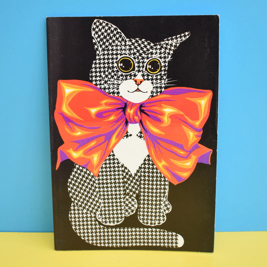 Vintage 1970s Greeting Card - by Paolo Romanelli - Cat In Bow