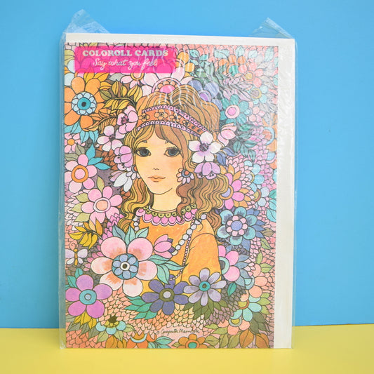 Vintage 1970s Greeting Card - by Gwyneth Mamlok - Tiffany Girl