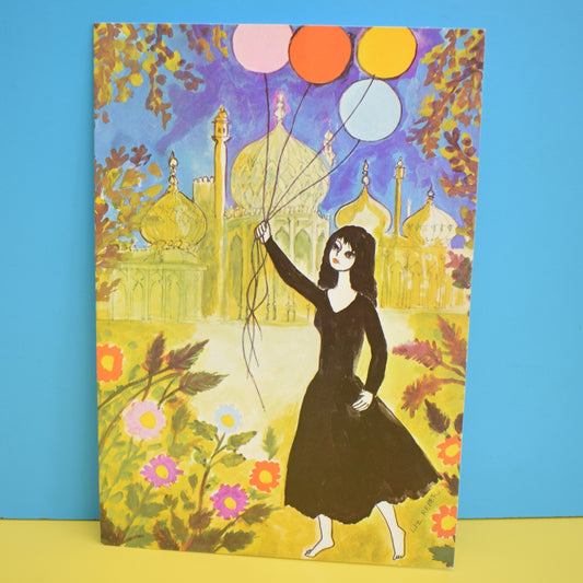 Vintage 1970s Greeting Card - by Liz Reber - Brighton Pavilion