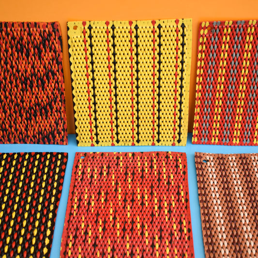 Vintage 1960s Plastic Woven Placemats- Dandycord by Vintage
