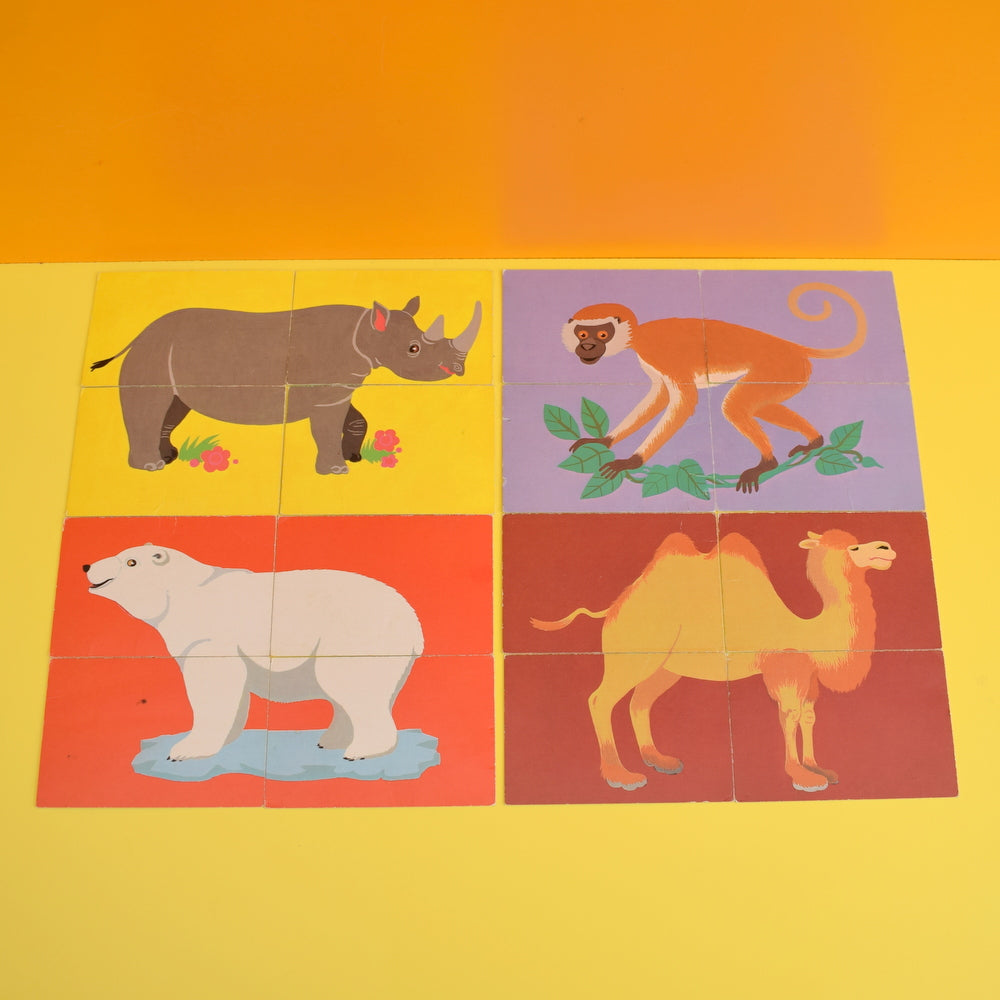 Vintage 1970s Zoo Card Game - Gorgeous Illustrations