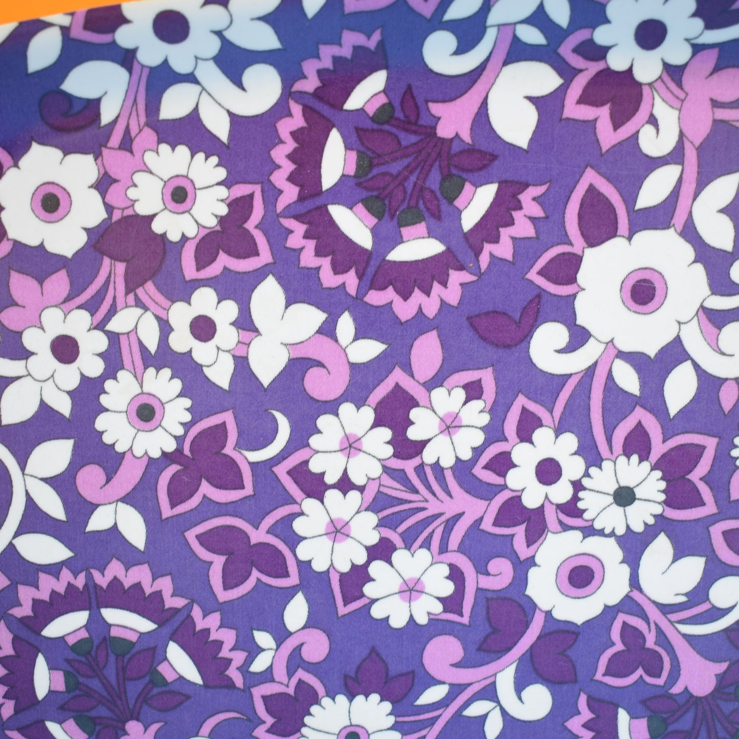 Vintage 1960s Flower Power Thetford Tray - Purple