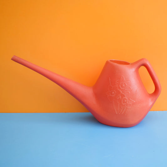 Vintage 1970s Indoor Plant Watering Can - Red by Dicky-Bird