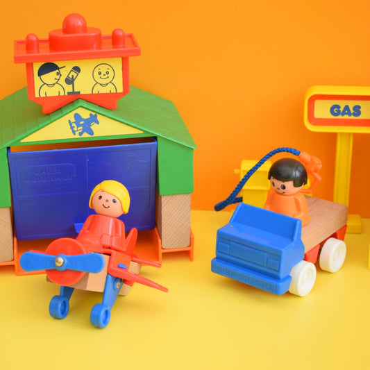 Vintage 1980s CBS Toys Wooden / Plastic Town - American