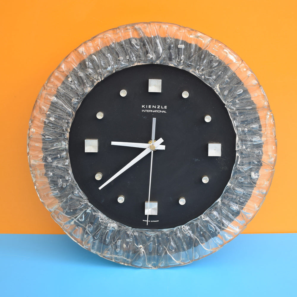 Vintage 1960s Kienzle Wall Clock - Plastic Ice Frame