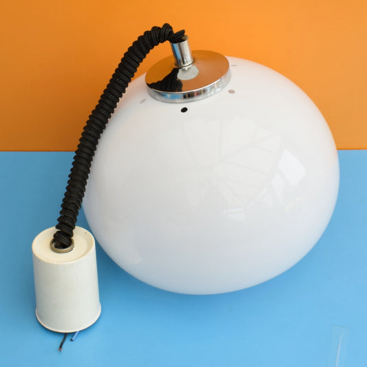 Vintage 1970s Mushroom Light Fitting - White by Pineapple Retro
