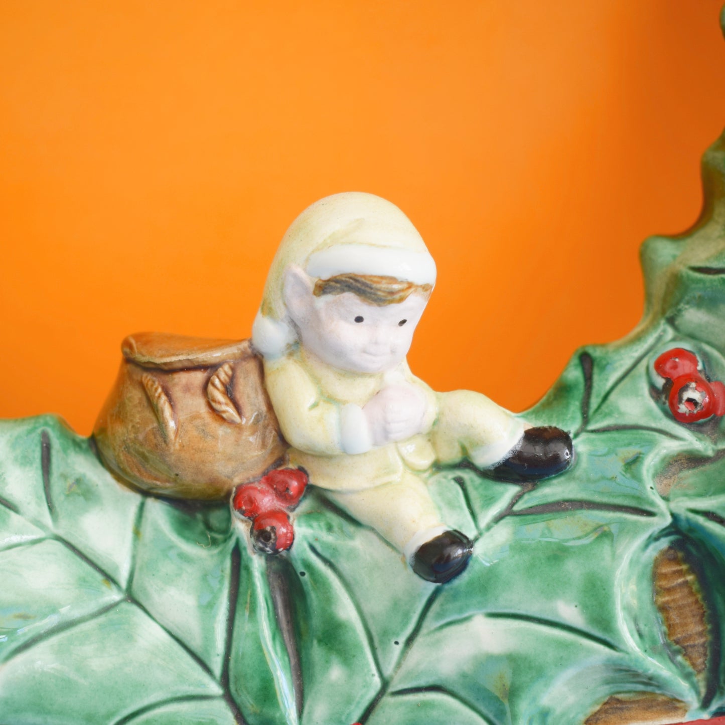 Vintage 1960s Ceramic Christmas Tree Wreath