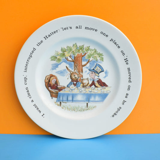 Vintage 1980s Johnson Bros Plate - Alice In Wonderland by Vintage
