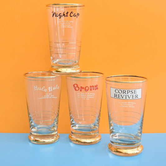 Vintage 1950s Cocktail Glass Set by Vintage