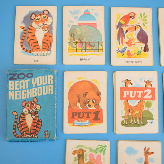 Vintage 1970s Beat Your Neighbour Card Game - Fantastic Images