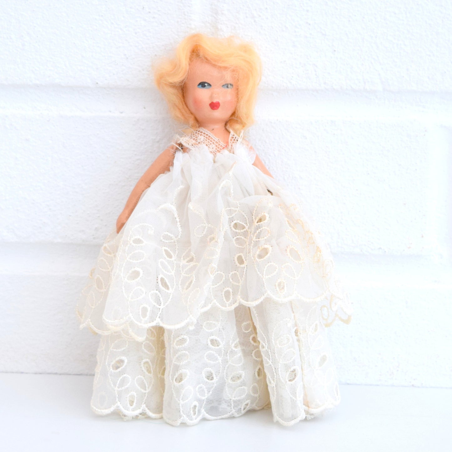 Vintage 1940s Pretty Christmas Fairy Tree Topper - Ceramic