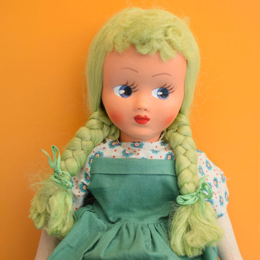 Vintage 1960s Kitsch Looby Lou Style Doll  - Green Hair