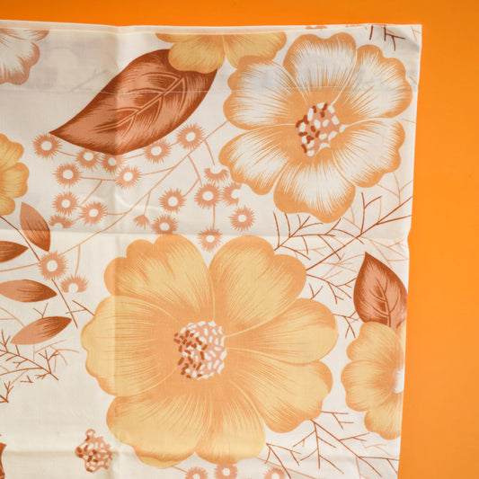 Vintage 1960s Single Pillowcase - Brown by Vintage