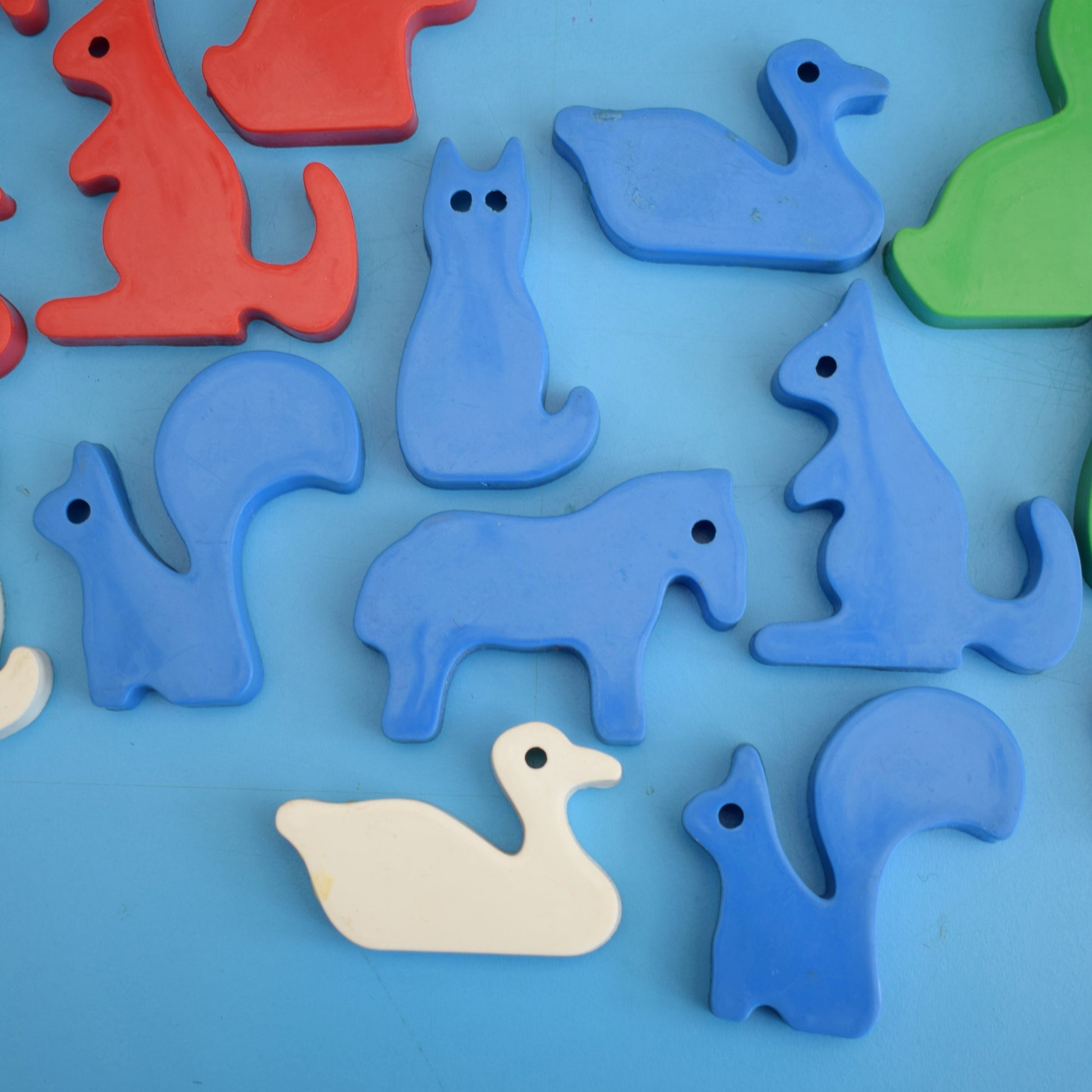 Vintage 1970s Plastic Animal Shapes/ Toy - Crafty by Pineapple Retro