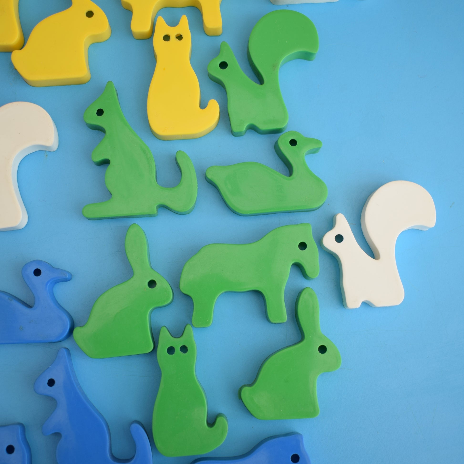 Vintage 1970s Plastic Animal Shapes/ Toy - Crafty by Pineapple Retro