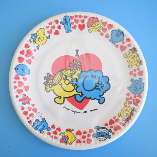 Vintage 1980s Disposable Party Set - Mr Men by Vintage