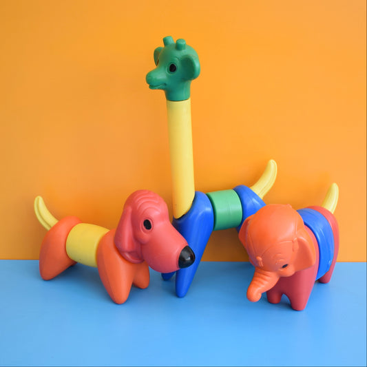 Vintage 1980s Tuppertoys Plastic Animals x3
