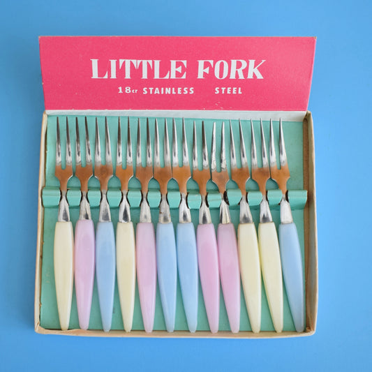 Vintage 1960s Little Forks- Pastel Colours- Boxed by Pineapple Retro