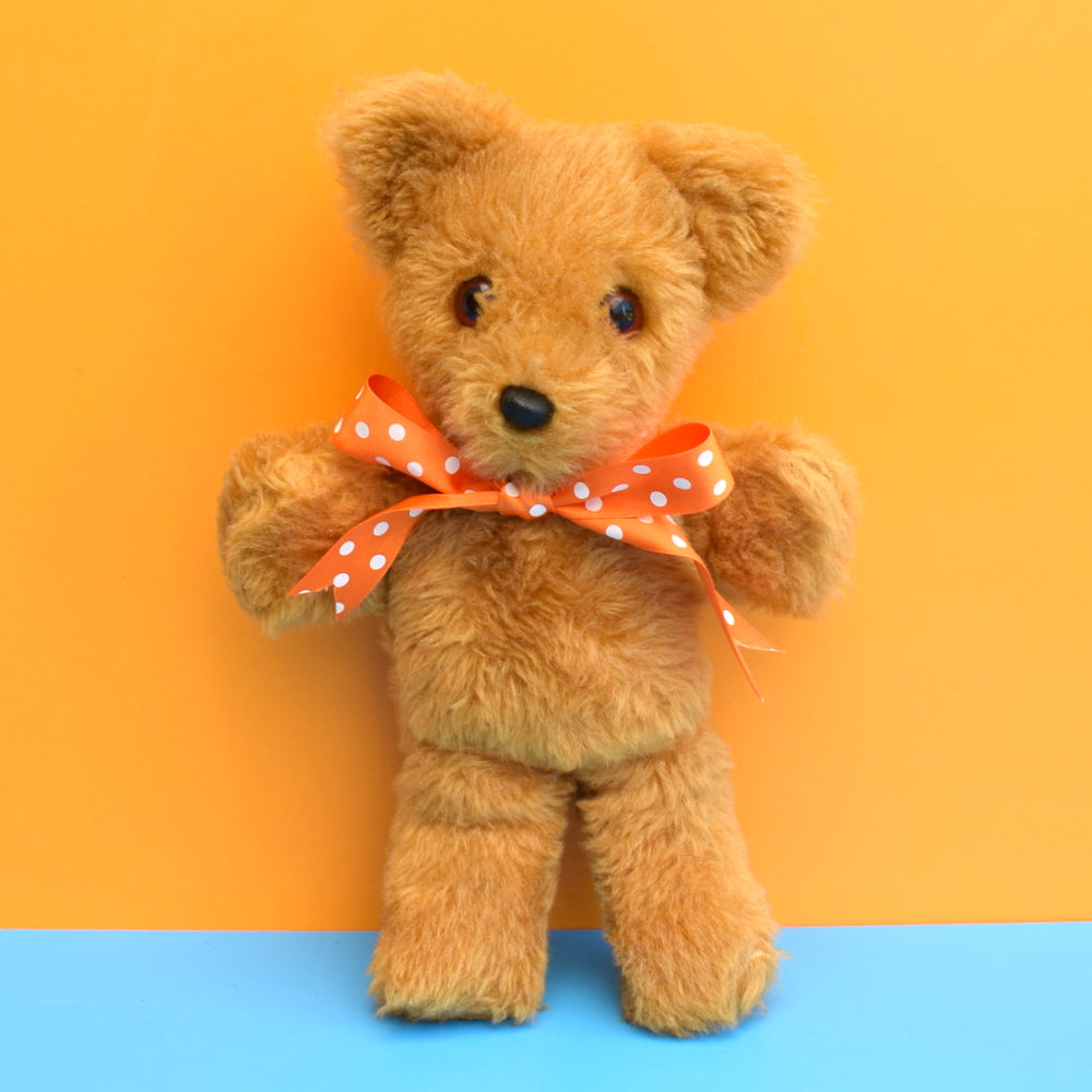 Vintage 1970s Cute Teddy Bear - Brown Fluffy