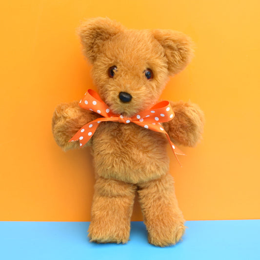 Vintage 1970s Cute Teddy Bear - Brown Fluffy