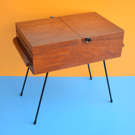 Vintage 1950s Sewing / Hobby Box - Teak by Vintage