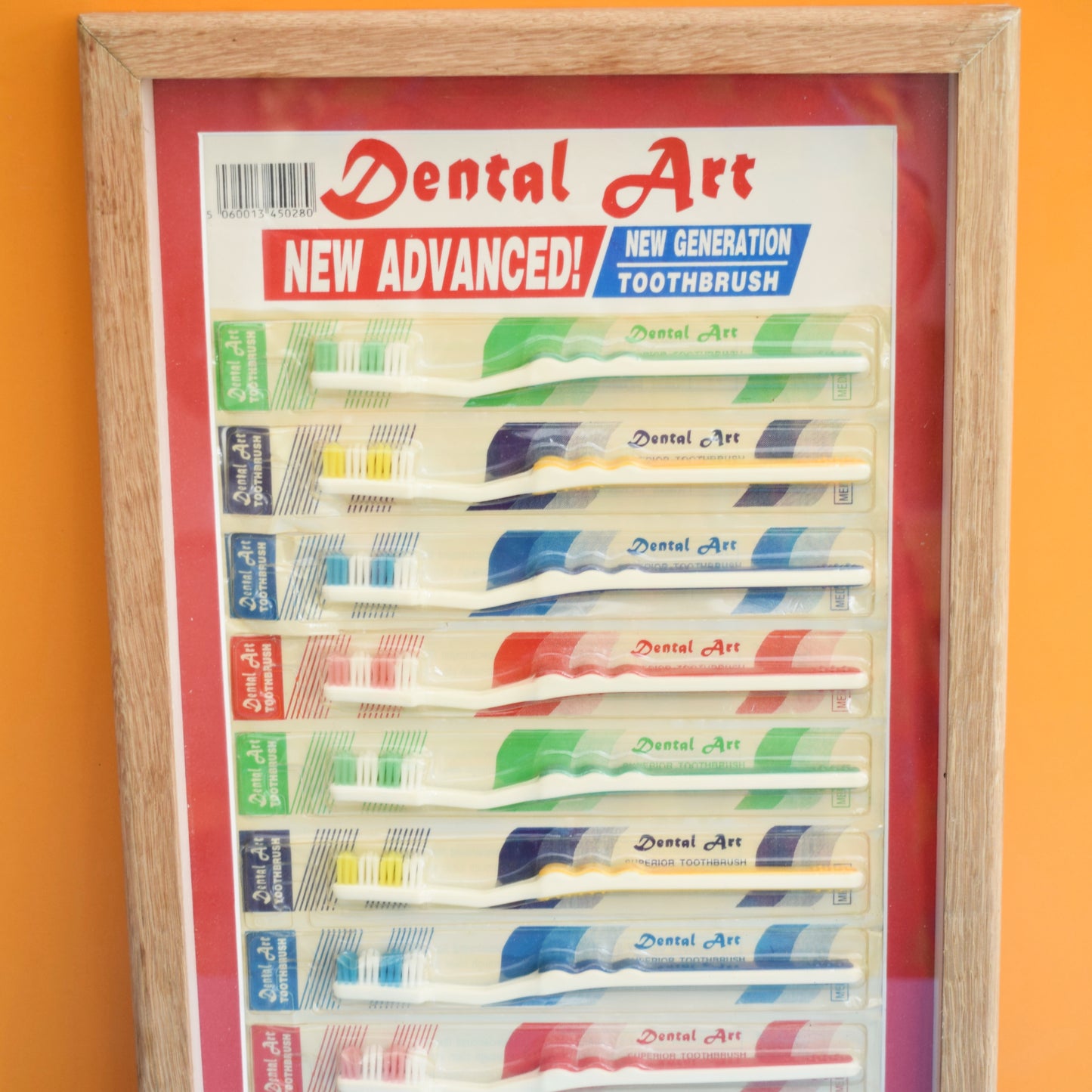 Vintage 1990s Toothbrush Advertising Display- Dental Art