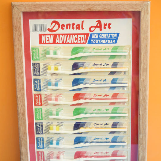 Vintage 1990s Toothbrush Advertising Display- Dental Art by Vintage