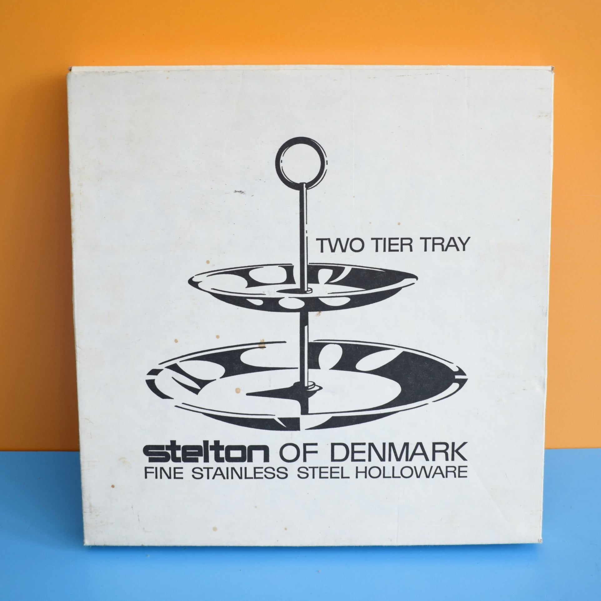 Vintage 1960s Stainless Steel Stelton Danish Cake Stand- Boxed by Pineapple Retro