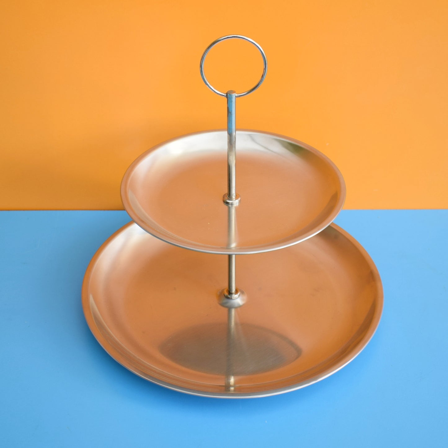 Vintage 1960s Stainless Steel Stelton Danish Cake Stand- Boxed by Pineapple Retro