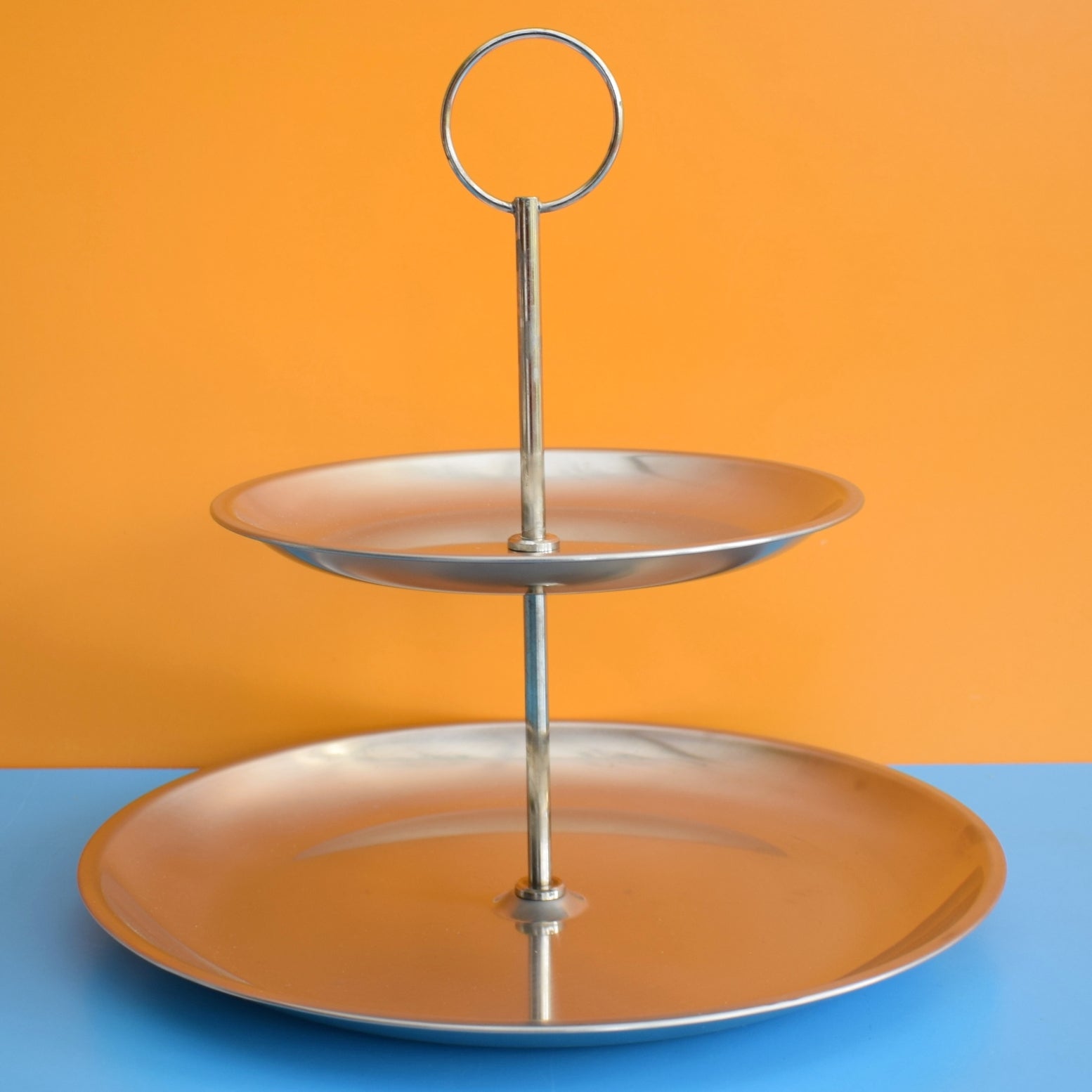 Vintage 1960s Stainless Steel Stelton Danish Cake Stand- Boxed by Pineapple Retro