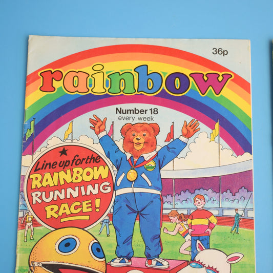 Vintage 1980s Rainbow ITV Magazines x2