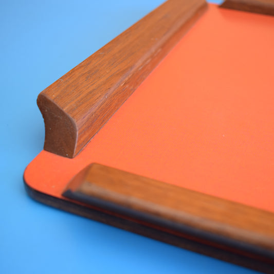 Vintage 1960s Formica Tray - Blood Orange by Vintage