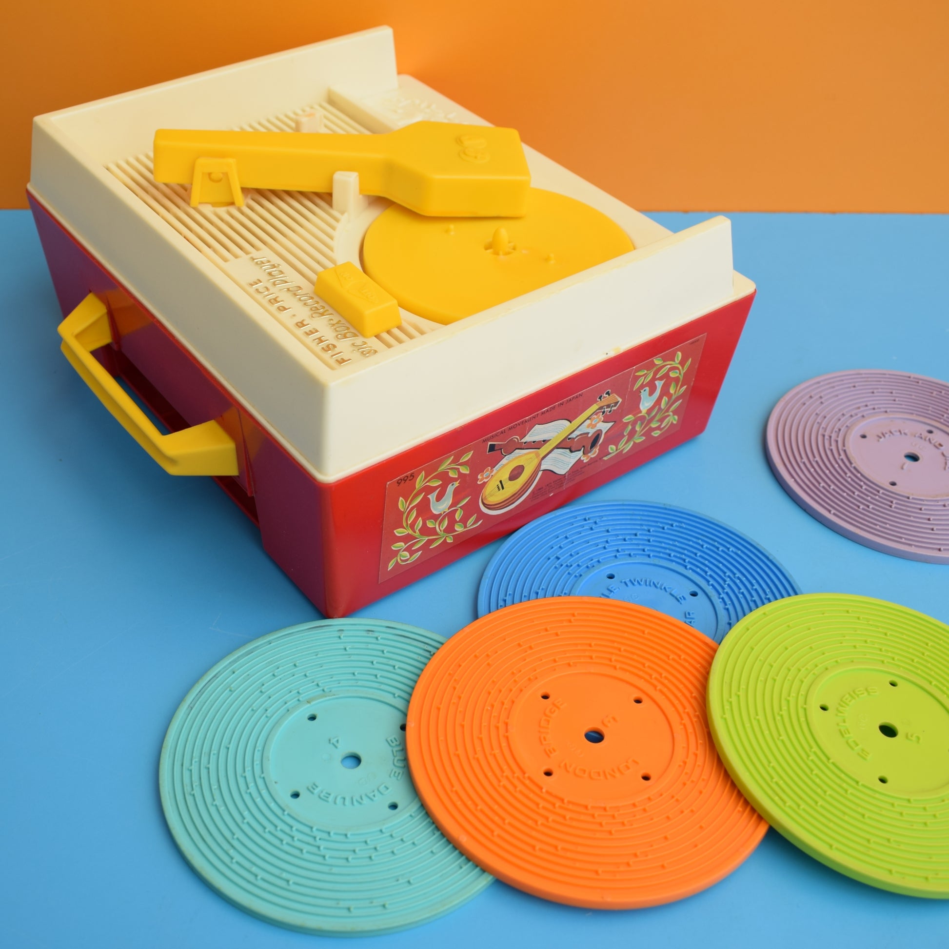 Record Player Fisher Price Box Toy Vintage 1980s Fisher Price