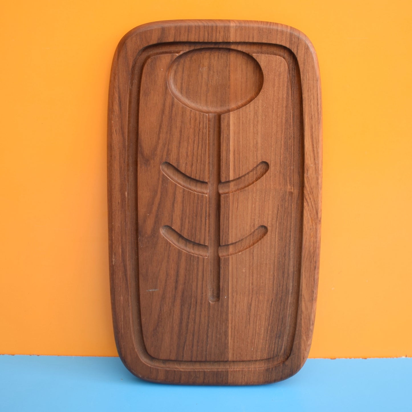 Vintage 1960s Danish Teak Carving Board by Vintage