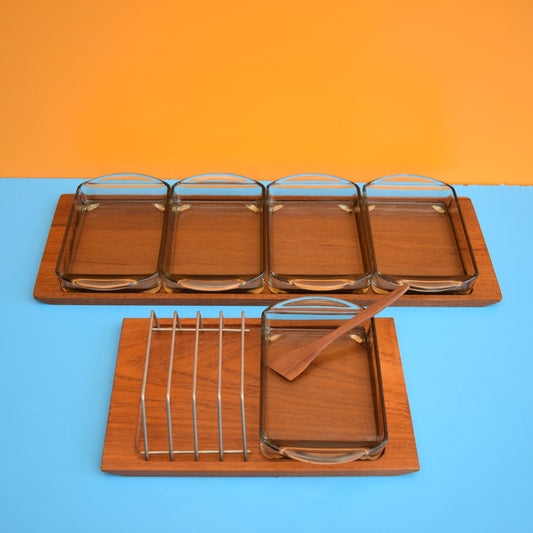 Vintage 1960s Teak Nibbles/ Breakfast Set- Danish by Pineapple Retro