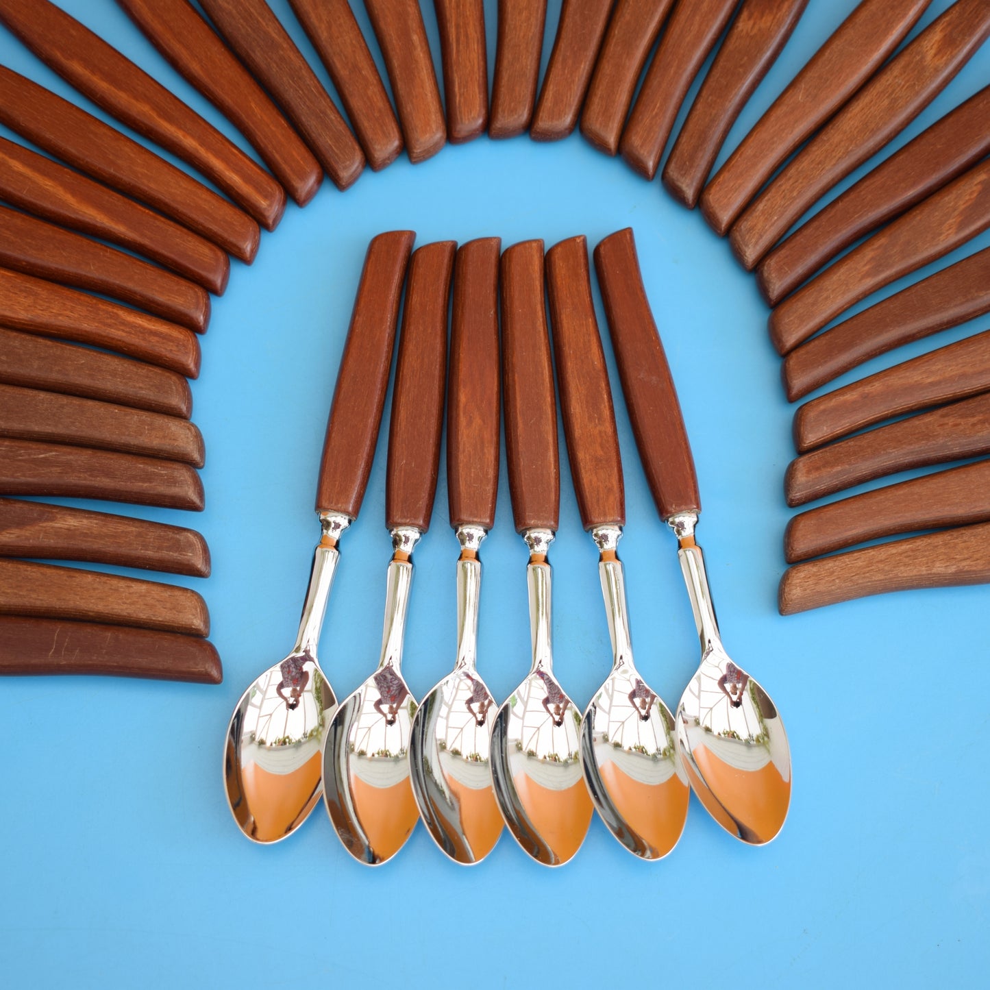 Vintage 1960s Teak Glosswood Cutlery Set