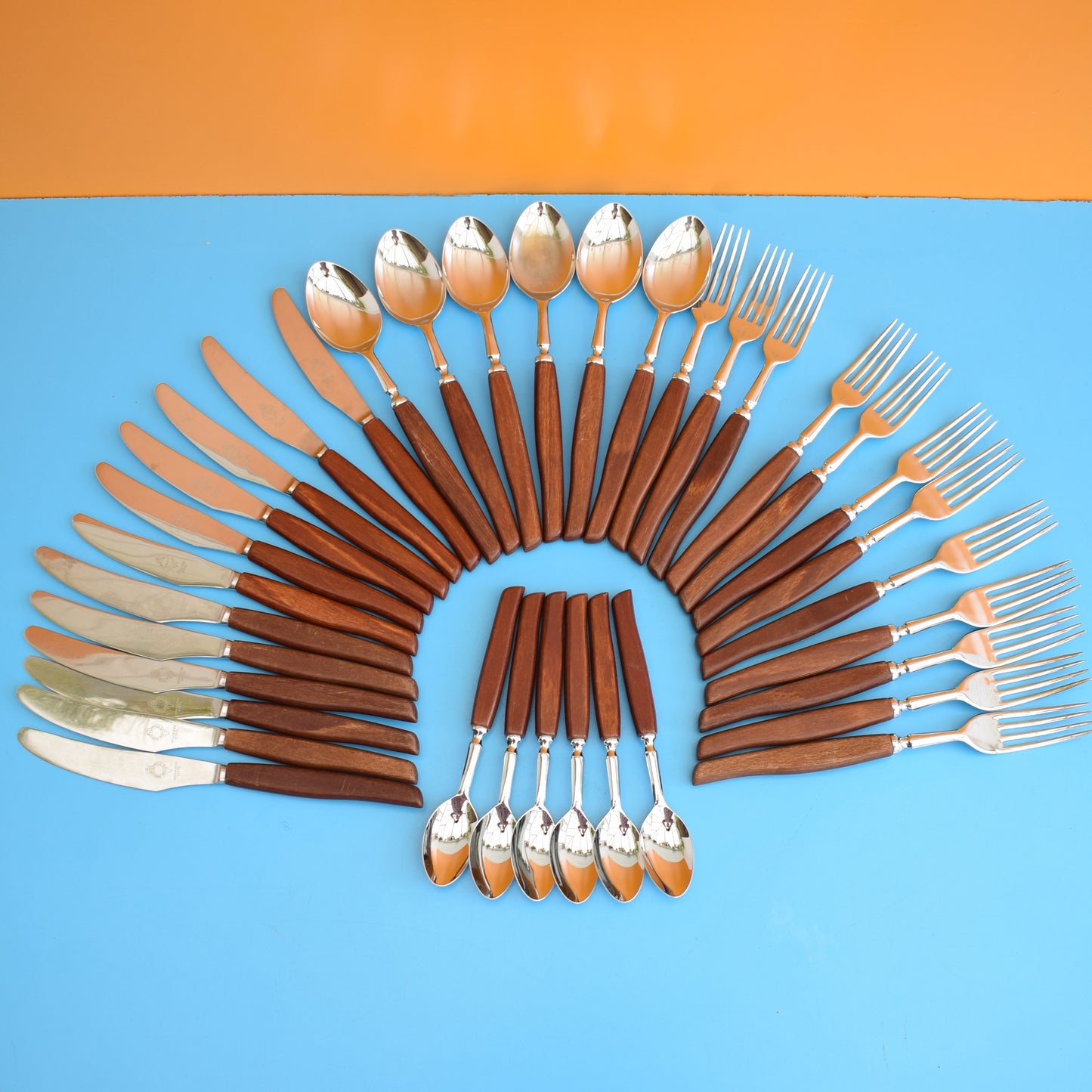 Vintage 1960s Teak Glosswood Cutlery Set by Vintage