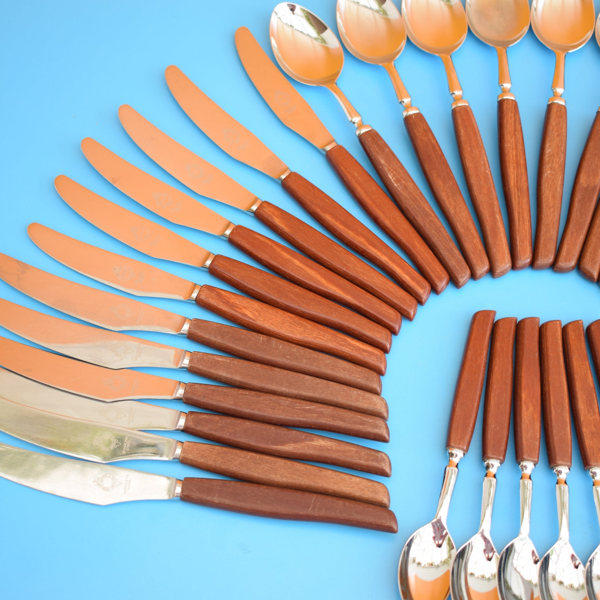 Vintage 1960s Teak Glosswood Cutlery Set by Vintage