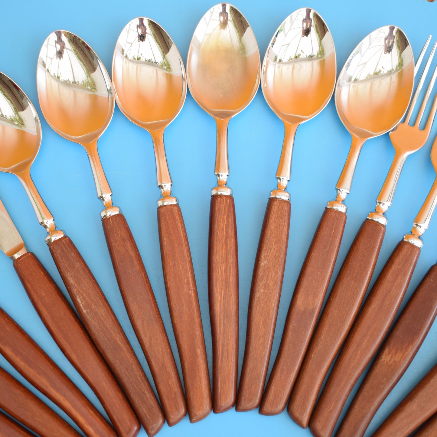 Vintage 1960s Teak Glosswood Cutlery Set by Vintage