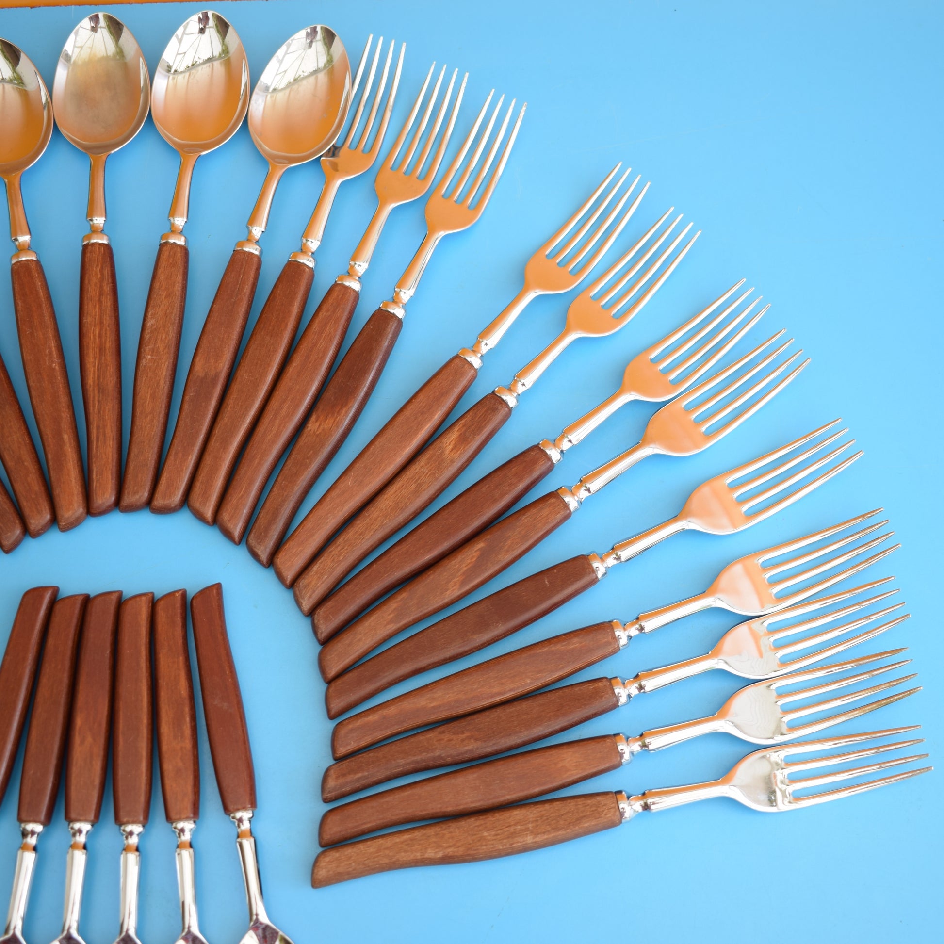 Vintage 1960s Teak Glosswood Cutlery Set by Vintage
