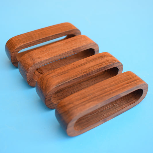 Vintage 1960s Rosewood Nut Crackers/ Napkin R by Vintage