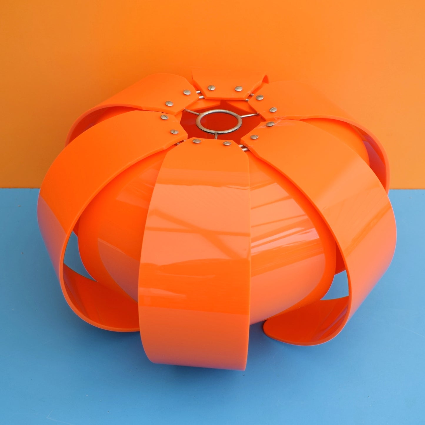 Vintage 1960s Large Perspex Lotus Light - Orange by Pineapple Retro