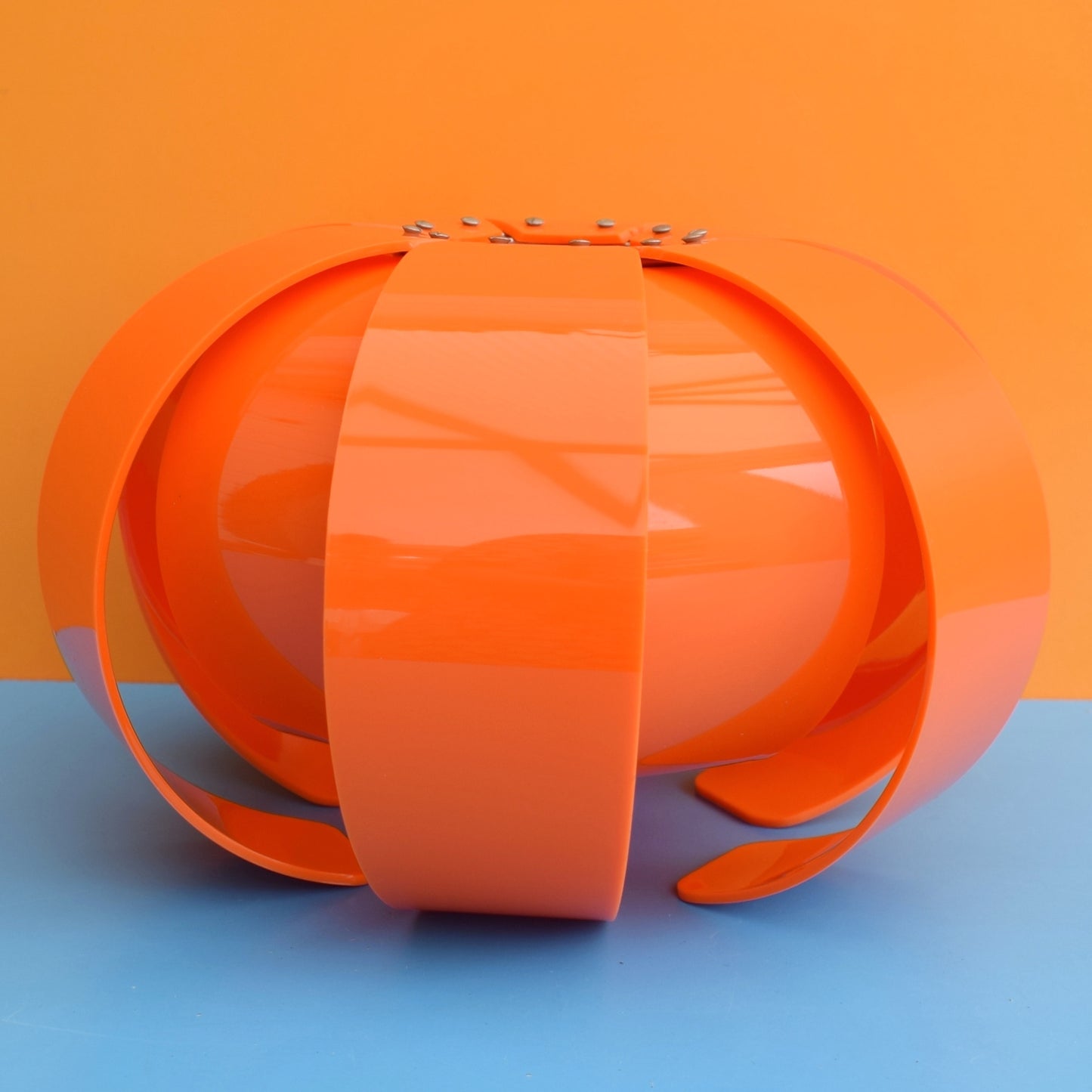 Vintage 1960s Large Perspex Lotus Light - Orange by Pineapple Retro