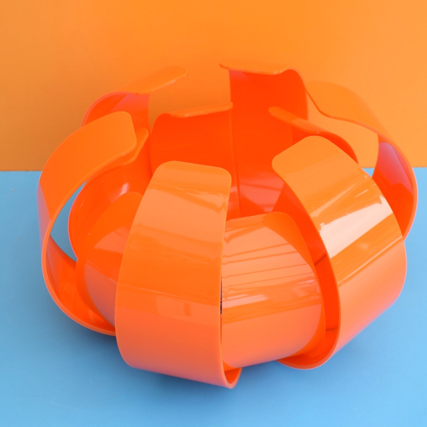 Vintage 1960s Large Perspex Lotus Light - Orange by Pineapple Retro