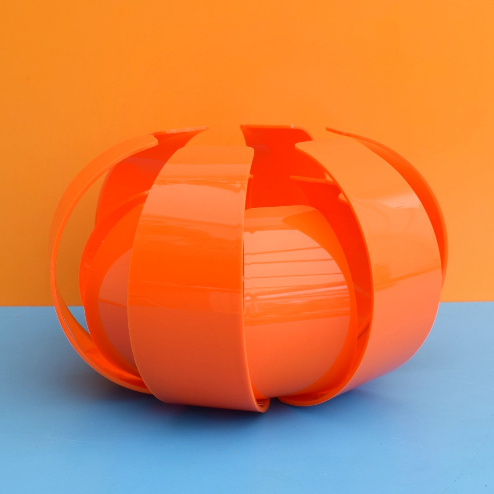 Vintage 1960s Large Perspex Lotus Light - Orange by Pineapple Retro
