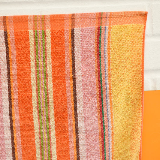 Vintage 1960s Cotton Towel - Striped Pretty by Pineapple Retro