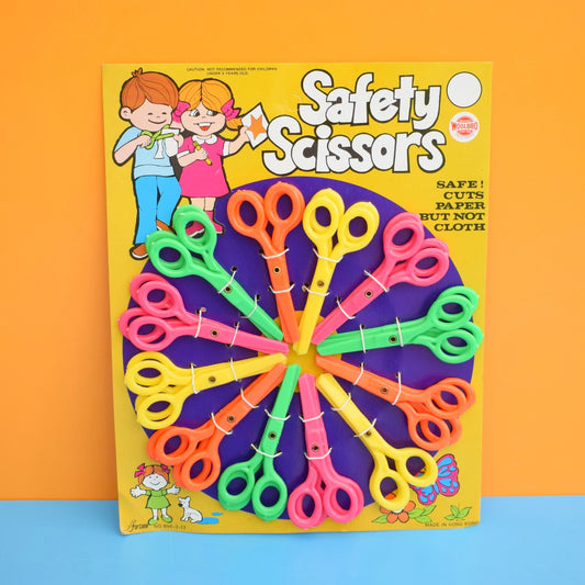 Vintage 1970s Old Shop Display- Safety Scissors by Pineapple Retro