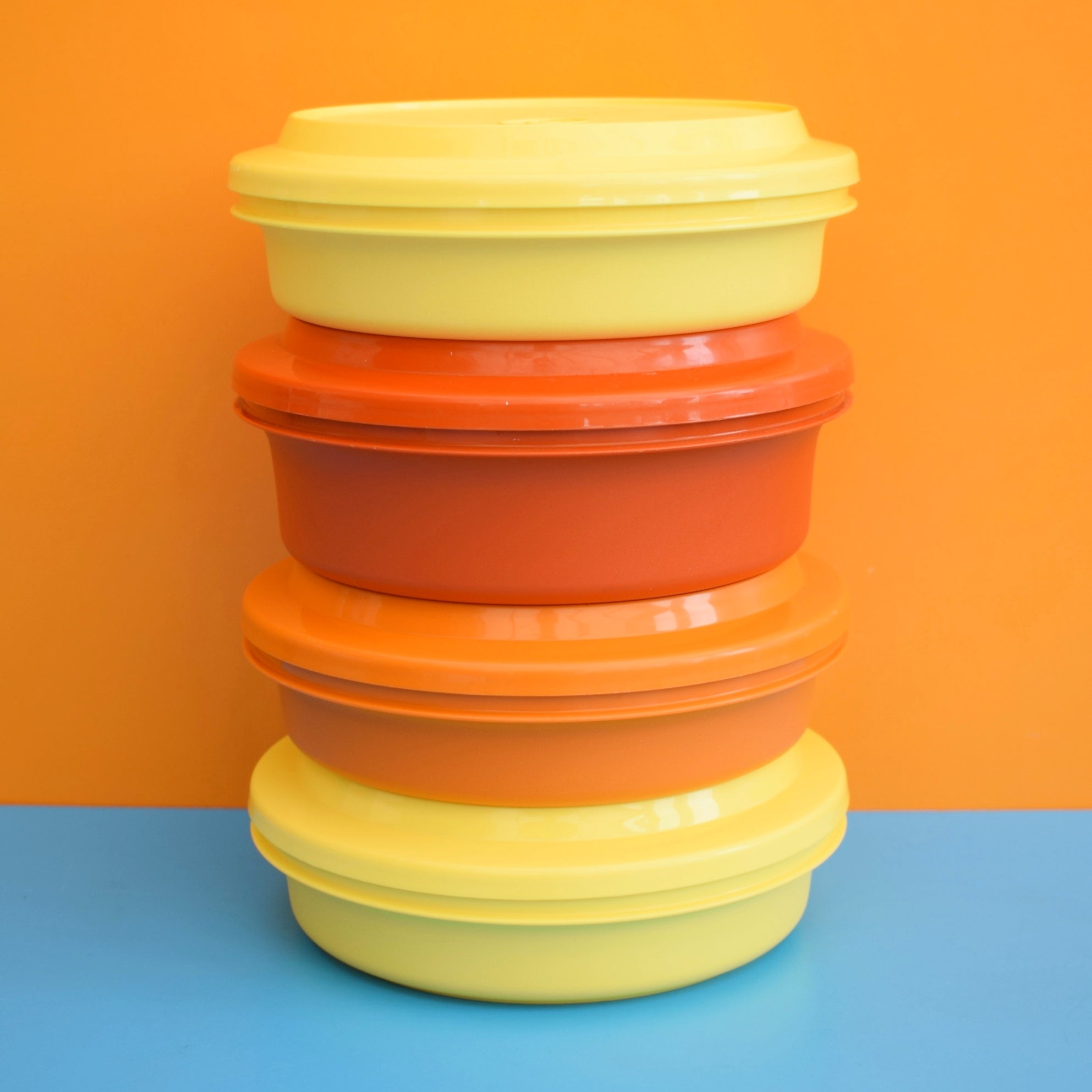 Tupperware Orange Color Vintage 1970s Tupperware Selection - Orange & Yellow – Pineapple Retro